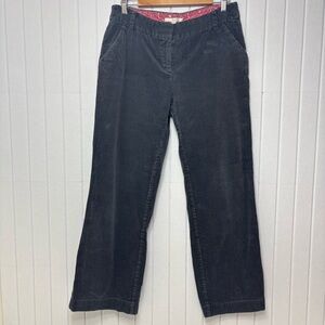 Boden Straight-Leg Corduroy Pants in Charcoal Size 10
